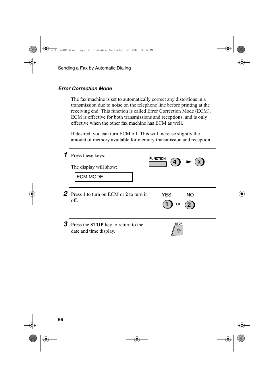 Sharp FO-1470 User Manual | Page 68 / 150