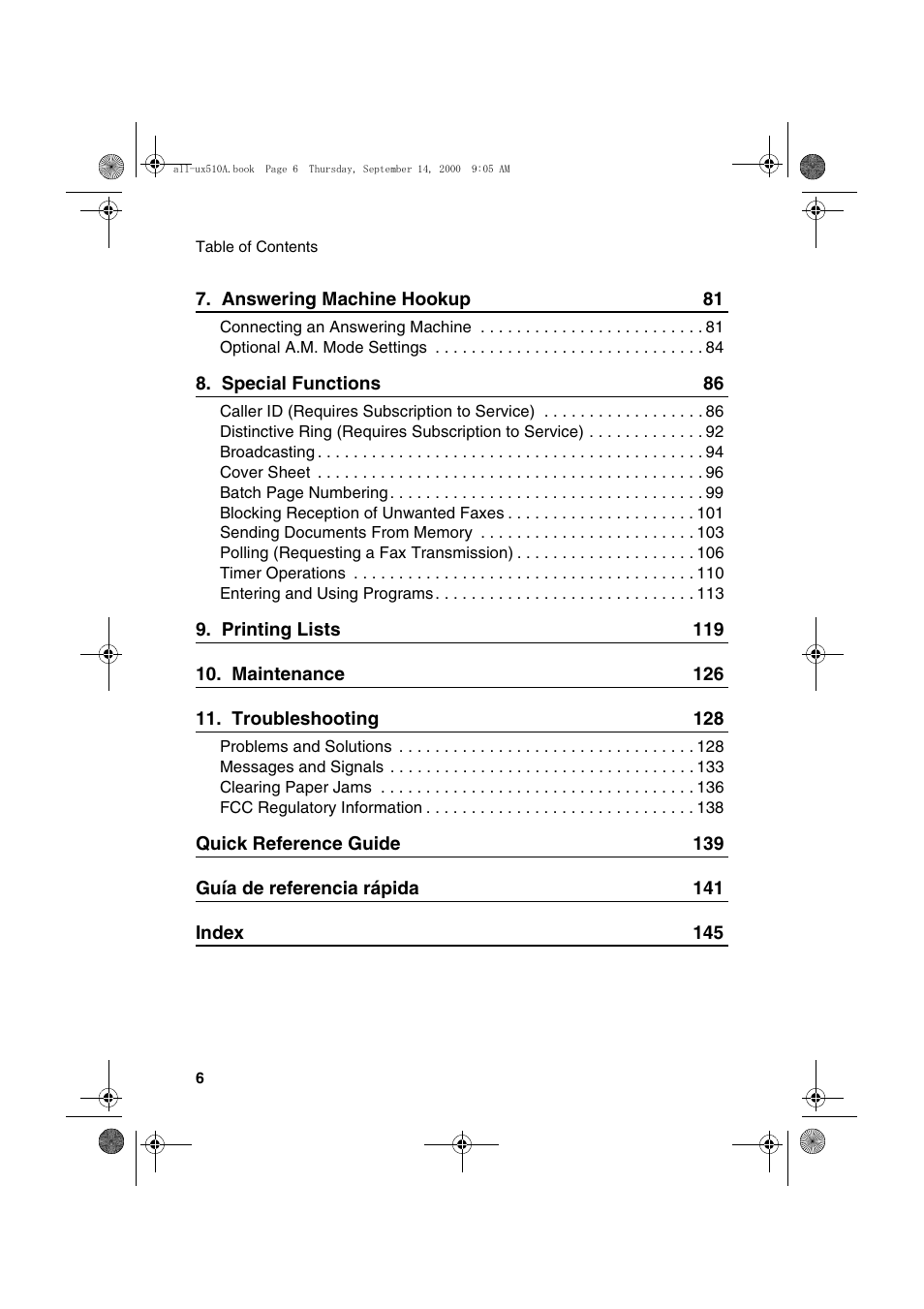 Sharp FO-1470 User Manual | Page 8 / 150