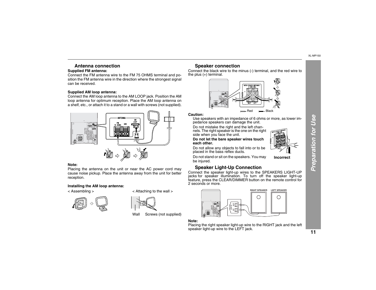 Sharp XL-MP150 User Manual | Page 11 / 42