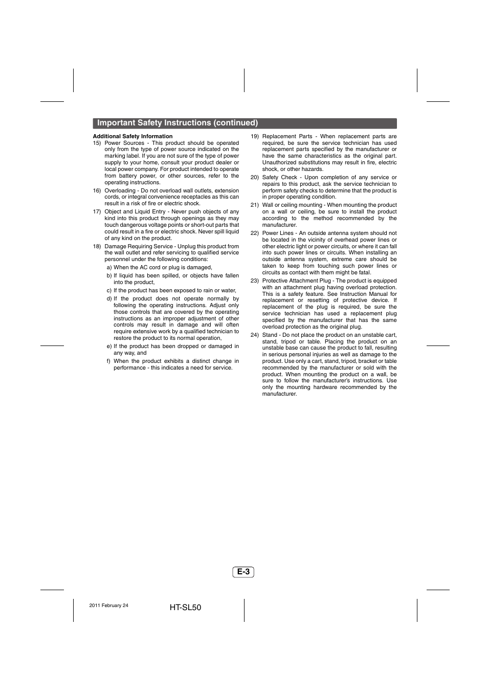 Sharp HT-SL50 User Manual | Page 4 / 16