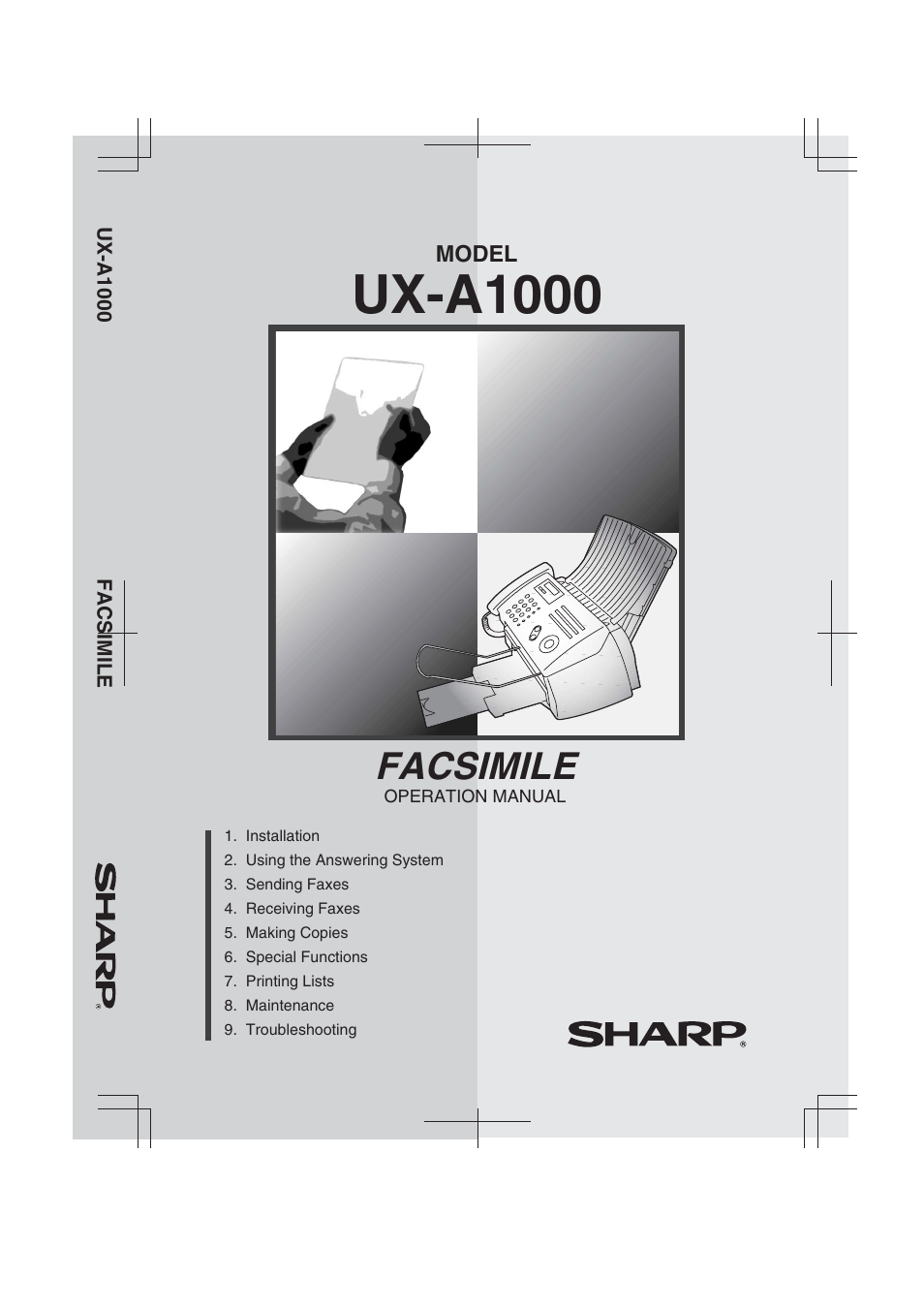 Sharp UX-A1000 User Manual | 136 pages