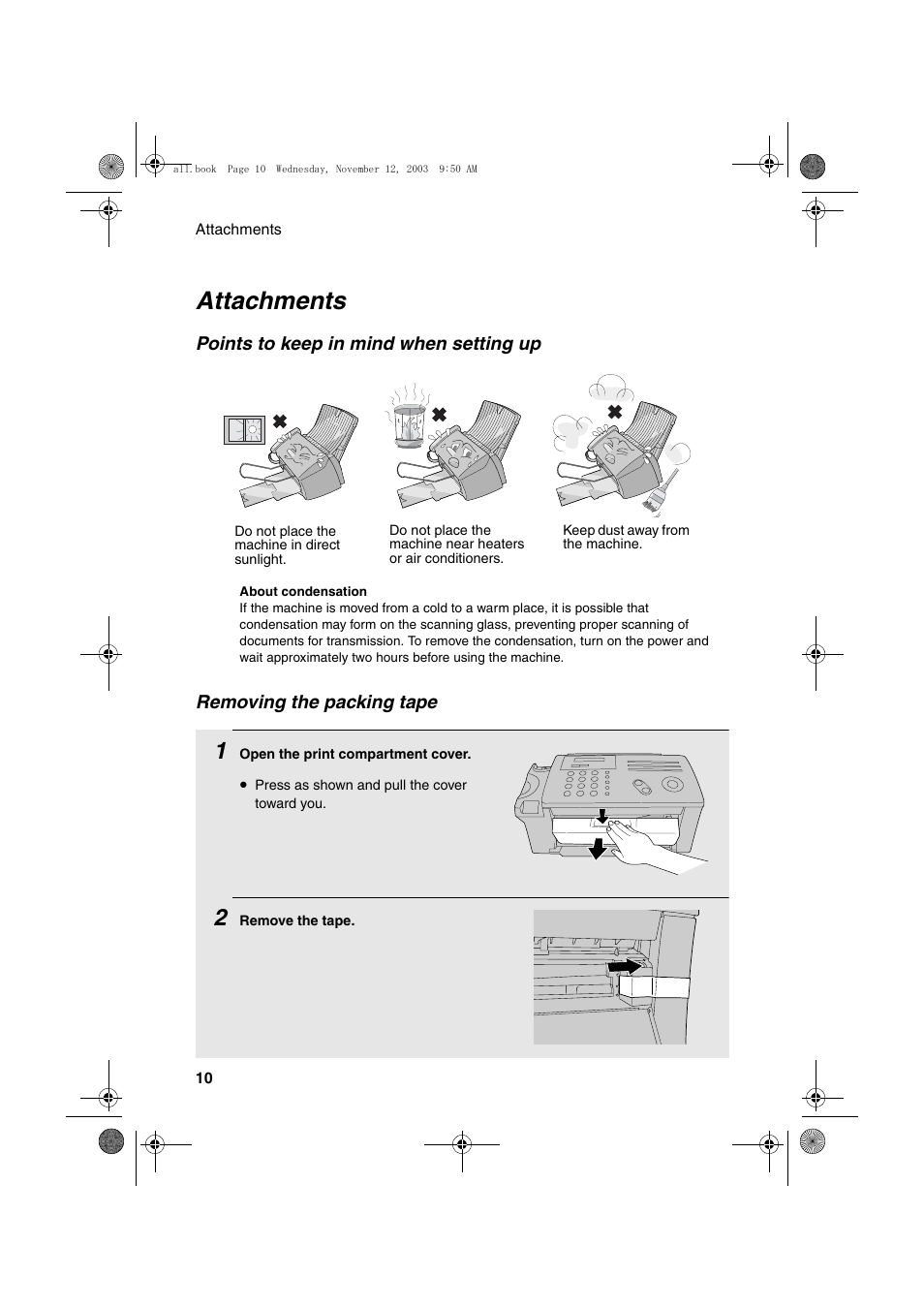 Attachments | Sharp UX-A1000 User Manual | Page 12 / 136