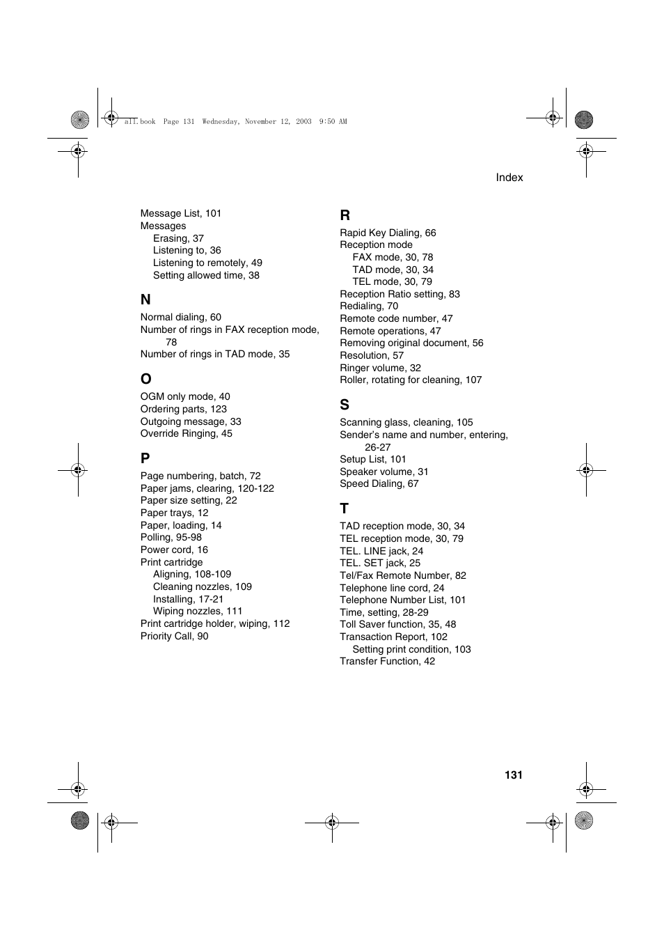 Sharp UX-A1000 User Manual | Page 133 / 136