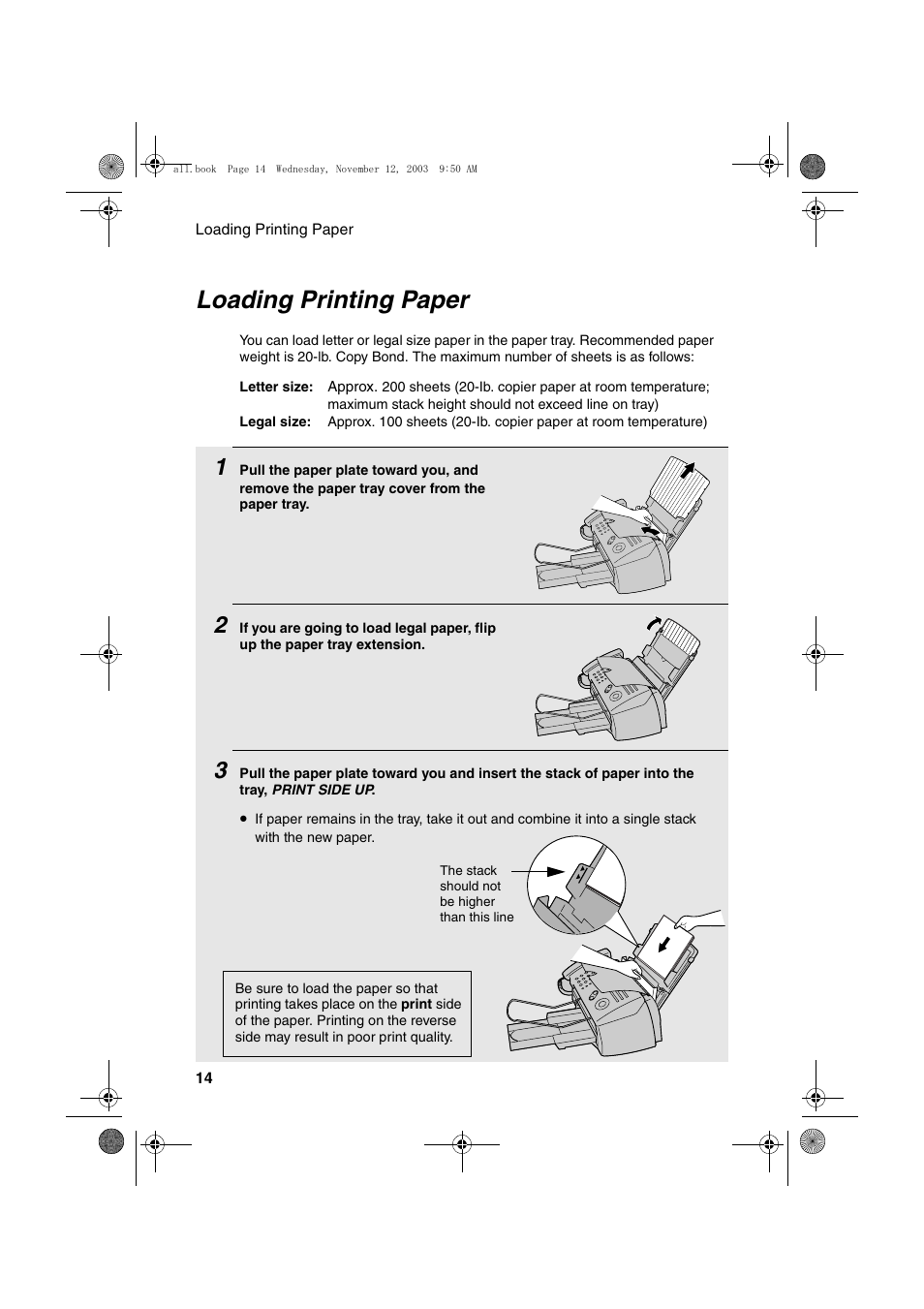 Loading printing paper | Sharp UX-A1000 User Manual | Page 16 / 136