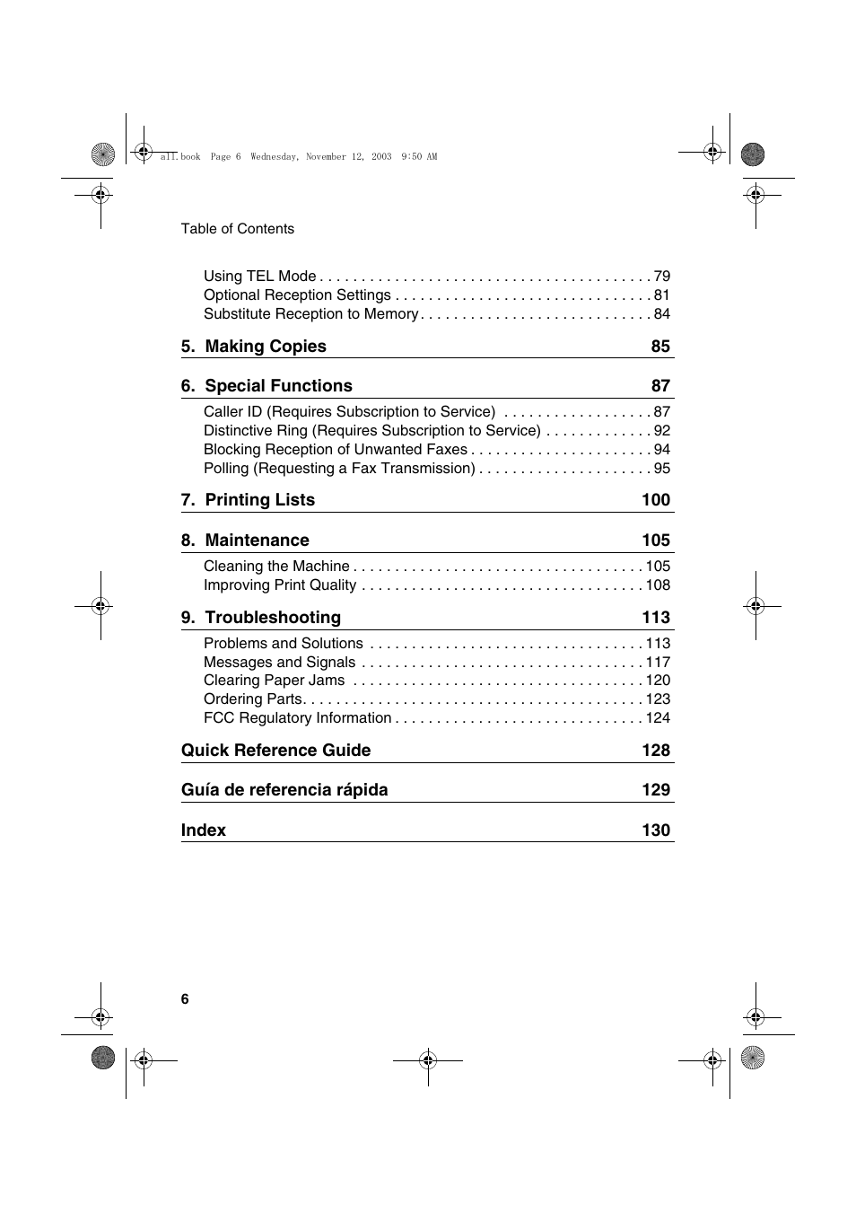 Sharp UX-A1000 User Manual | Page 8 / 136