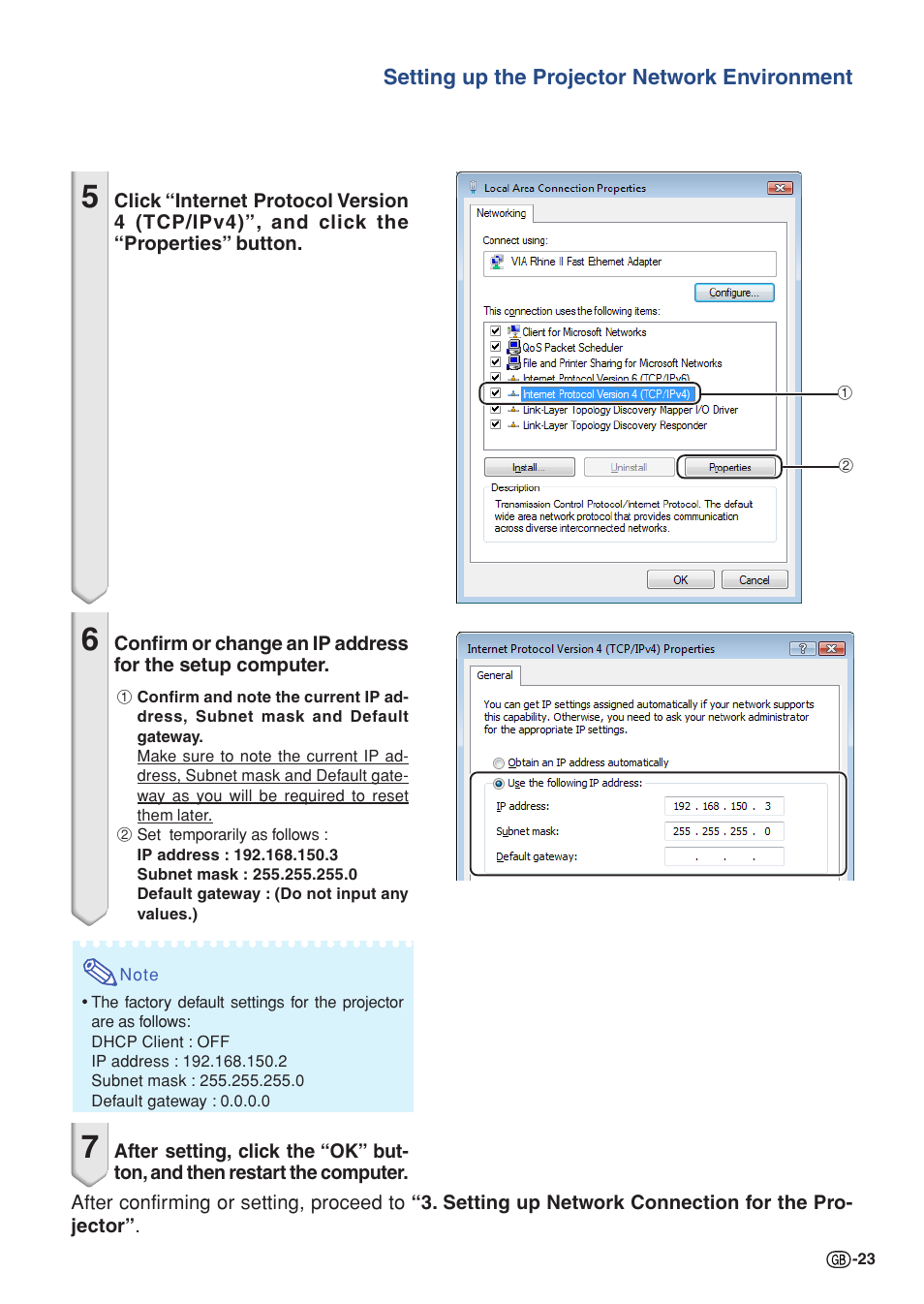Sharp XG-P560W-N User Manual | Page 23 / 59