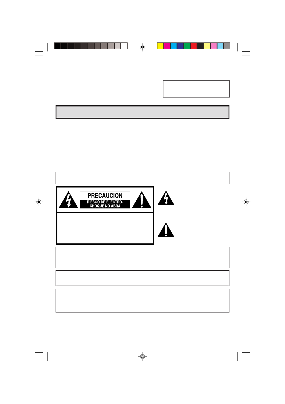 Información importante, Advertencia, Español) | Sharp 27C241 User Manual | Page 35 / 45