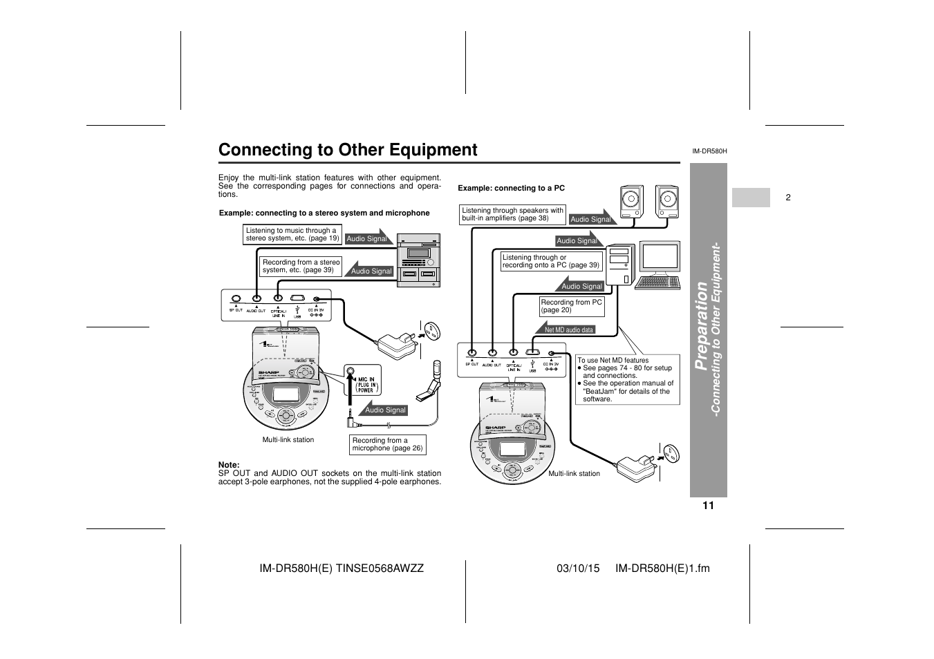 Connecting to other equipment, Preparation | Sharp TINSE0568AWZZ User Manual | Page 11 / 88