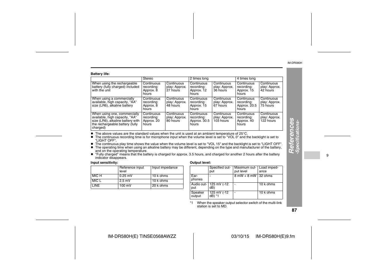 Ref e rences | Sharp TINSE0568AWZZ User Manual | Page 87 / 88