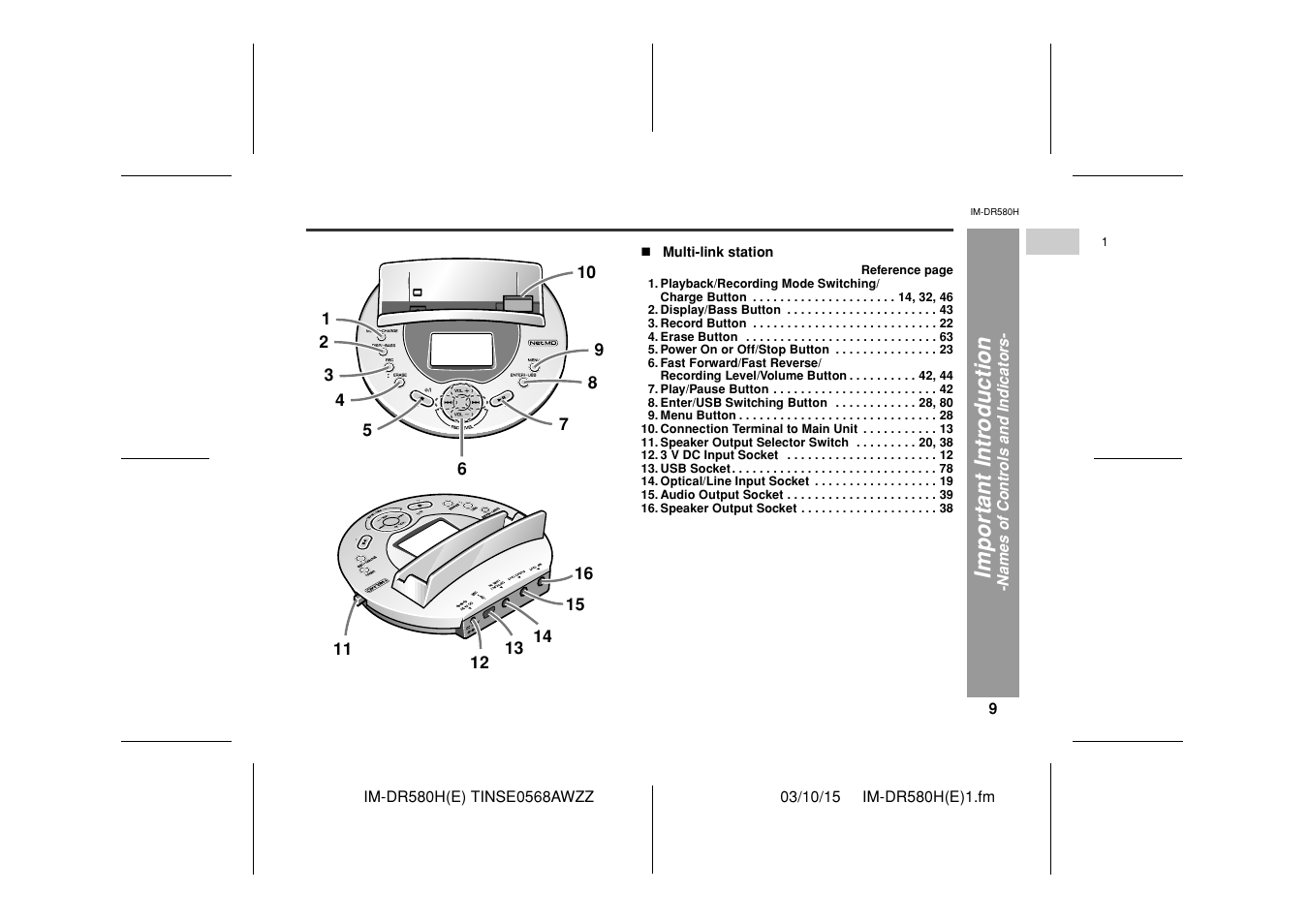 Impor ta nt i n tr oduct ion | Sharp TINSE0568AWZZ User Manual | Page 9 / 88