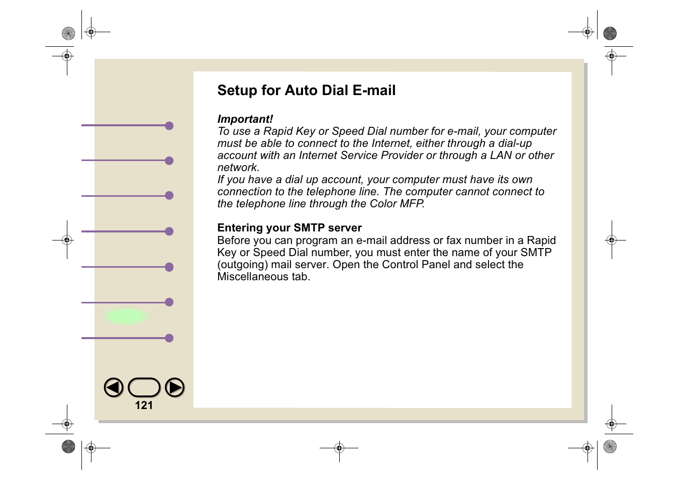 Setup for auto dial e-mail, 6hwxs iru $xwr 'ldo (pdlo | Sharp AJ-5030 User Manual | Page 122 / 148