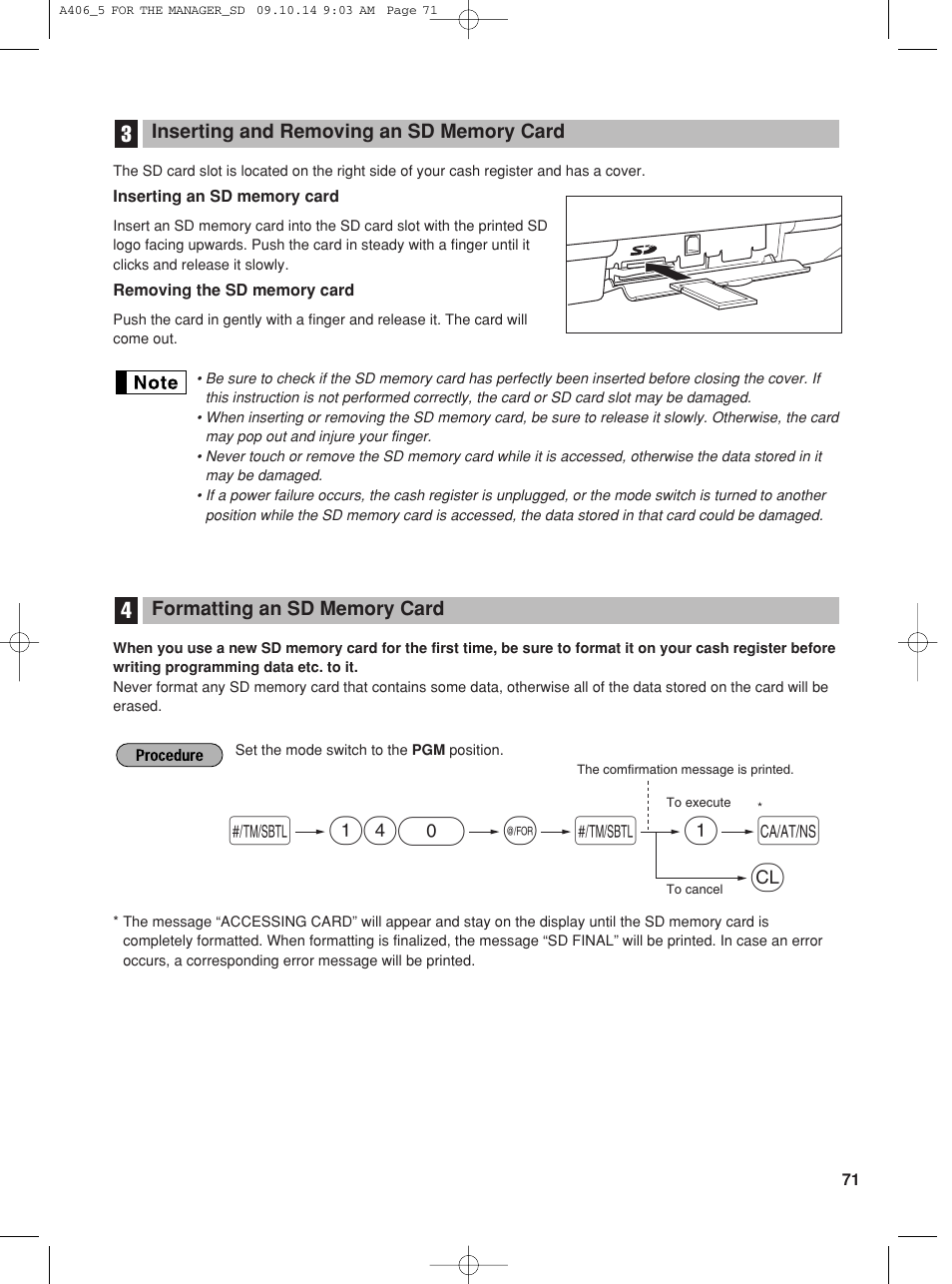 S@ 140 a | Sharp TINSZ2602RCZZ User Manual | Page 73 / 132