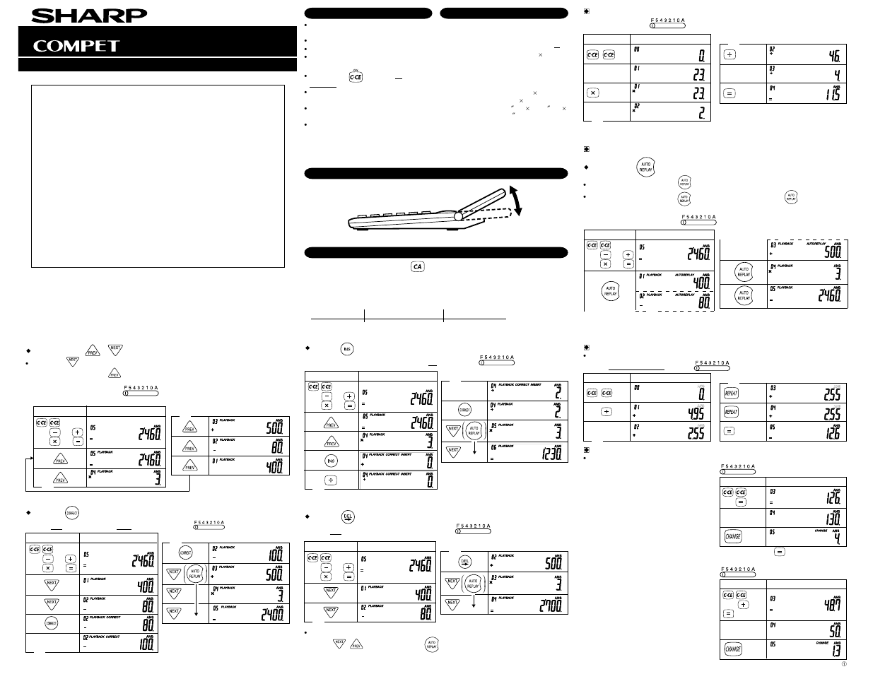 Sharp VX-792C User Manual | 2 pages