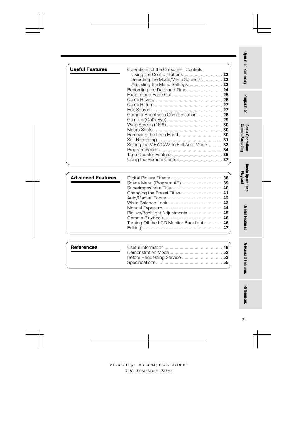 Sharp VIEWCAM VL-A10H User Manual | Page 9 / 63