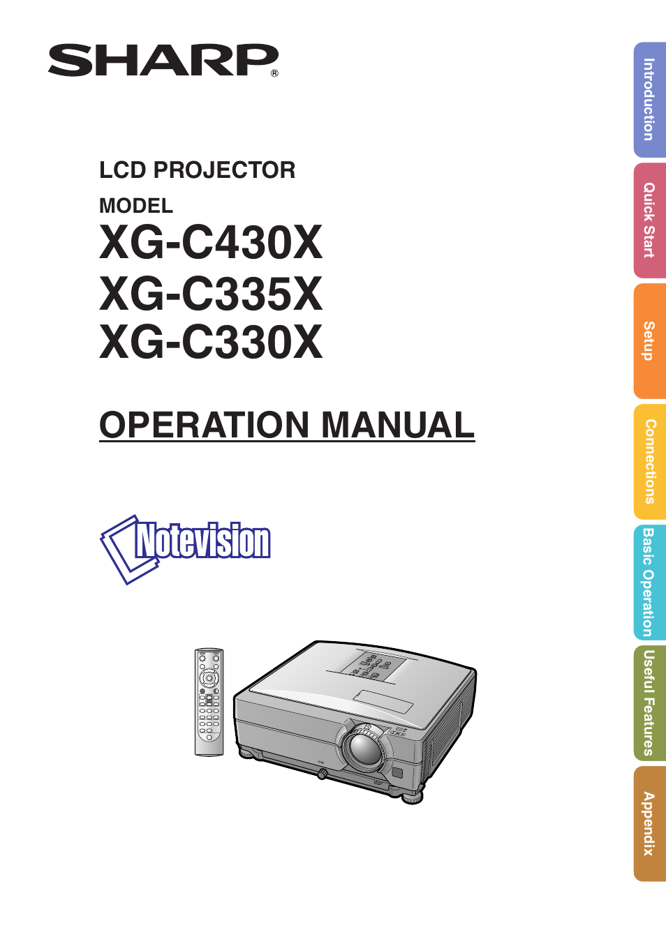 Sharp XG-C430X User Manual | 71 pages