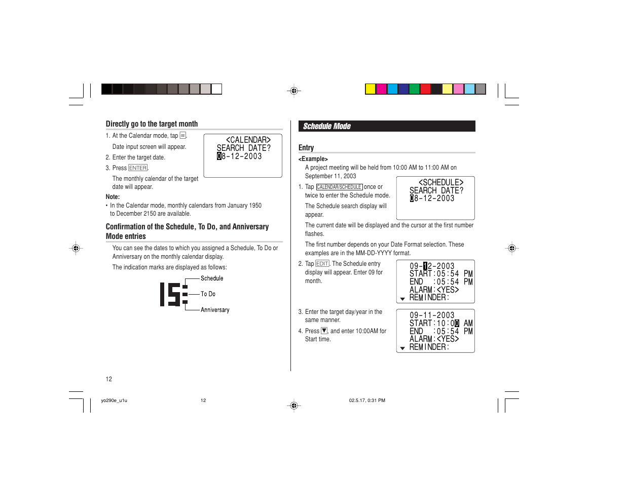 Sharp YO-290 User Manual | Page 14 / 56