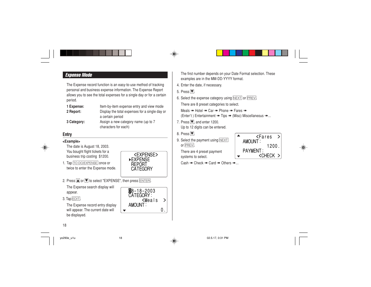 Sharp YO-290 User Manual | Page 20 / 56