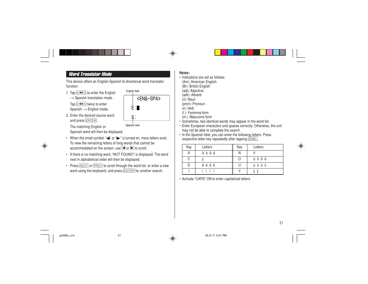 Sharp YO-290 User Manual | Page 23 / 56