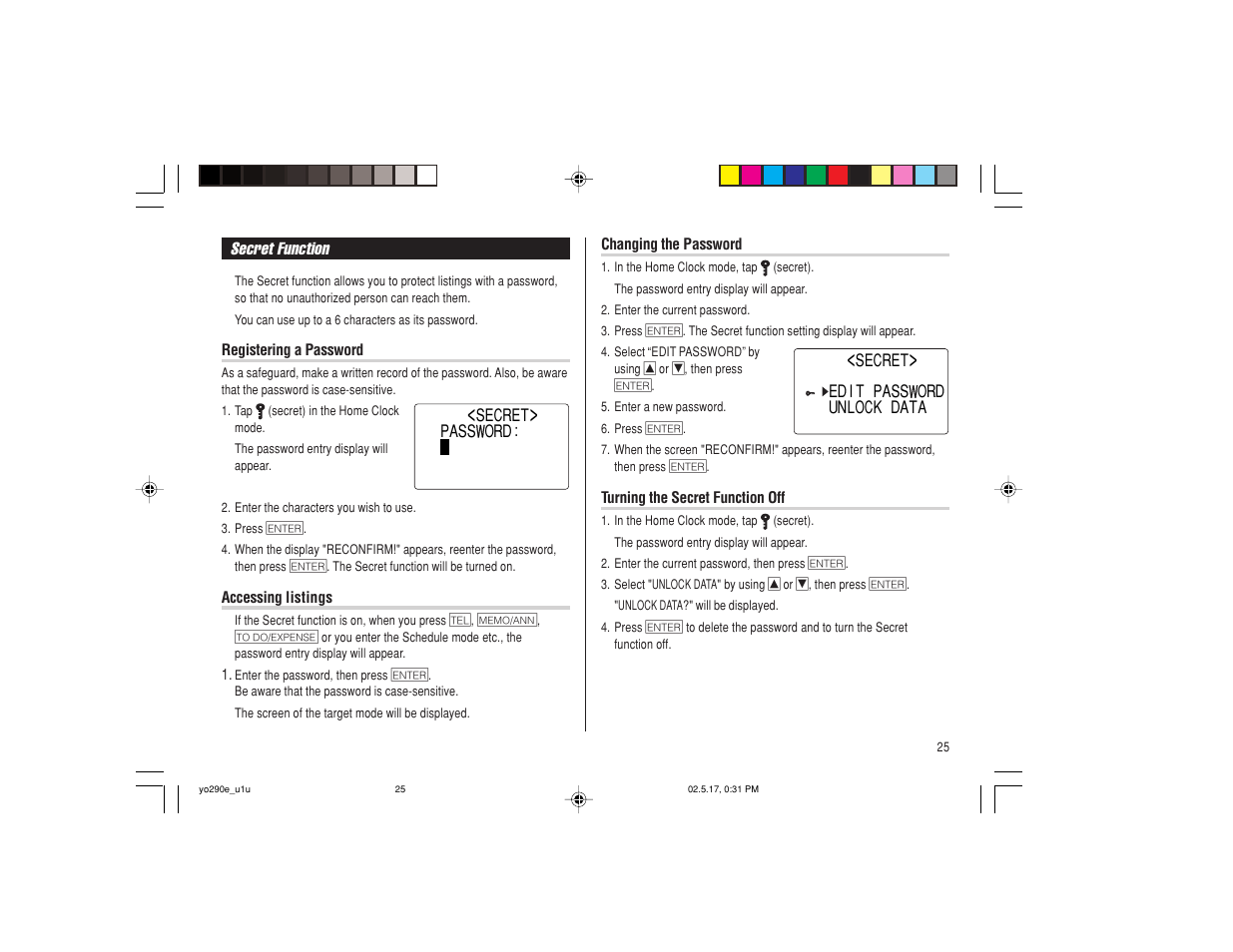 Sharp YO-290 User Manual | Page 27 / 56