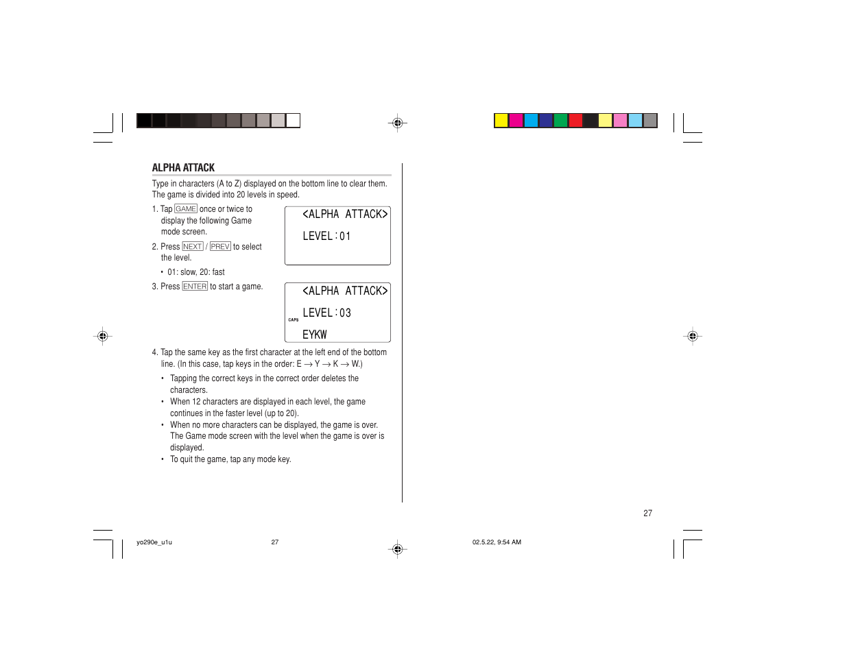 Sharp YO-290 User Manual | Page 29 / 56