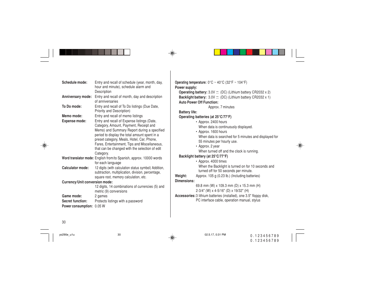 Sharp YO-290 User Manual | Page 32 / 56