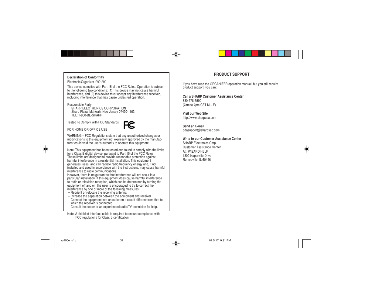 Sharp YO-290 User Manual | Page 34 / 56