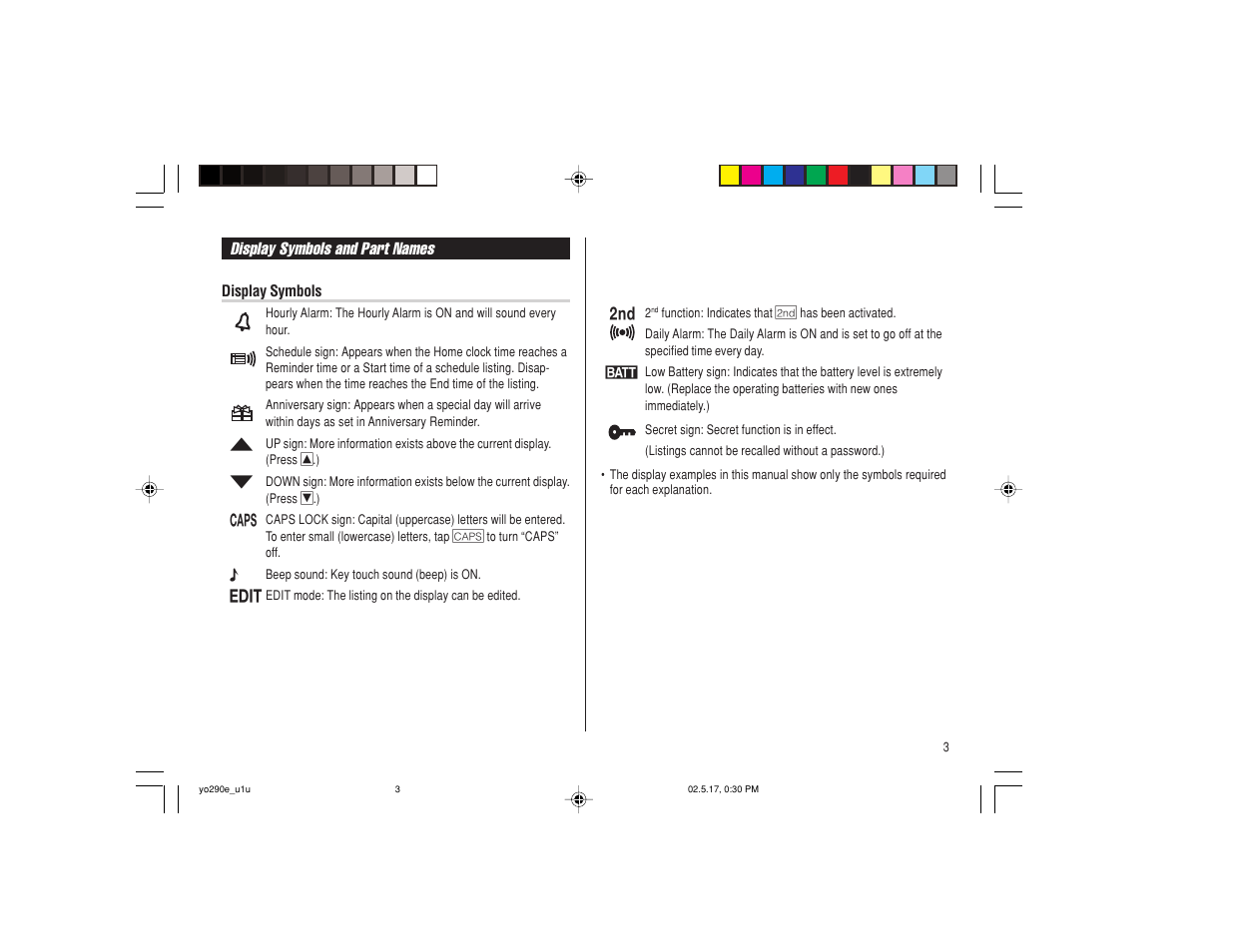 Sharp YO-290 User Manual | Page 5 / 56