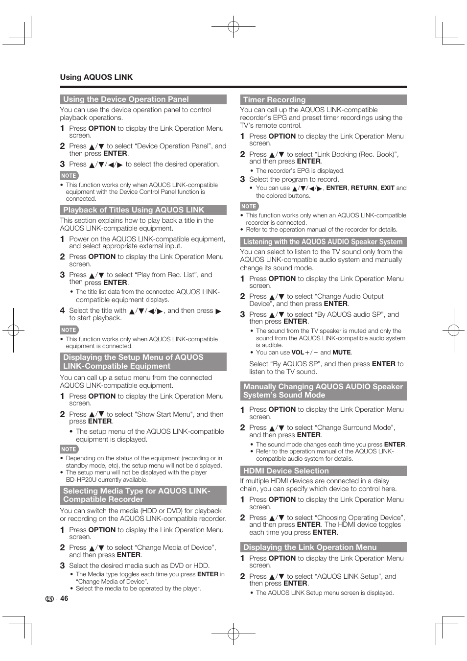 Sharp AQUOS 10P03-MX-NM User Manual | Page 48 / 72