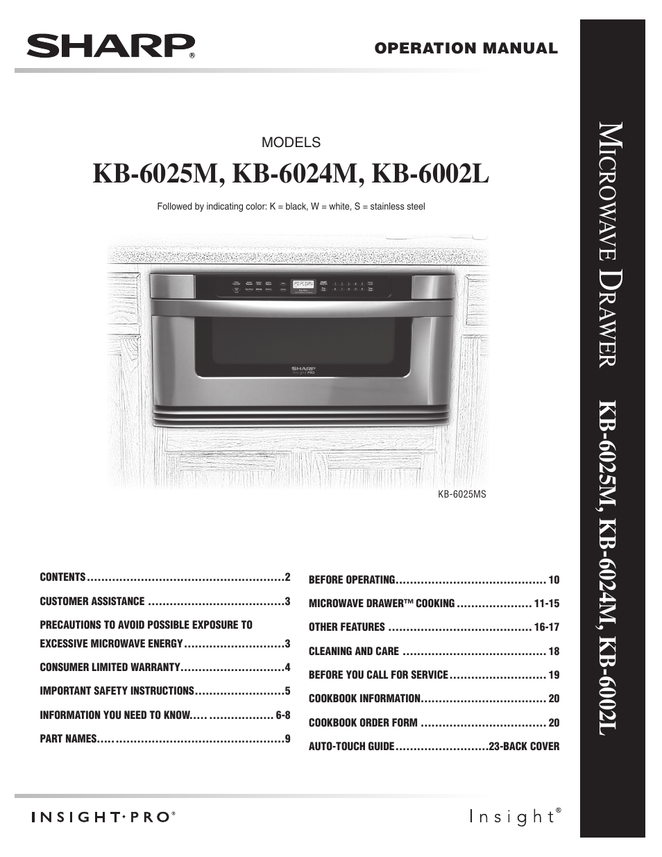 Sharp KB-6025M User Manual | 24 pages