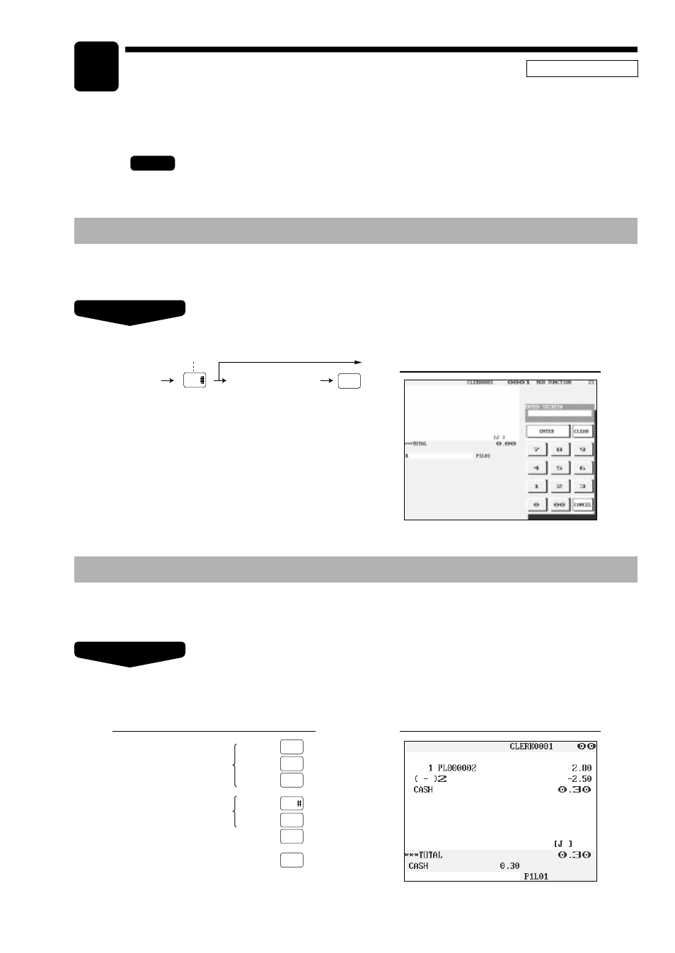 Manager mode, Entering the manager mode, Override entries | Sharp UP-3300 User Manual | Page 102 / 249