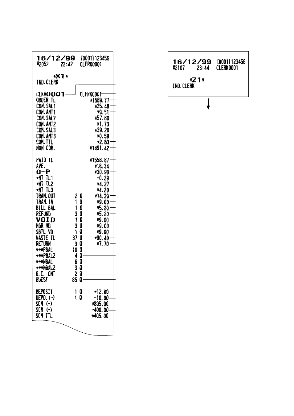 Individual clerk report | Sharp UP-3300 User Manual | Page 122 / 249