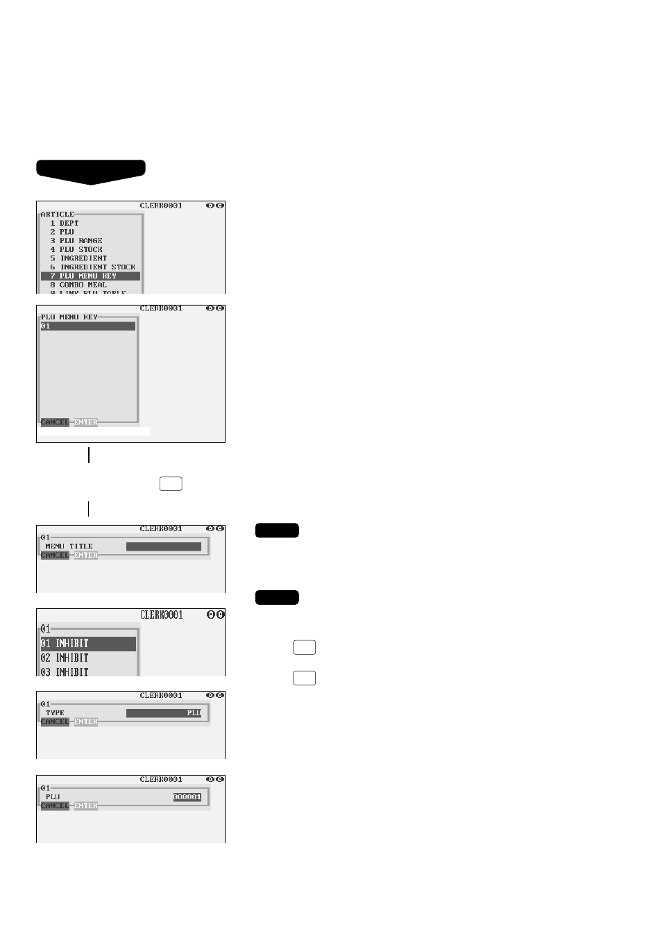 Plu menu key | Sharp UP-3300 User Manual | Page 149 / 249