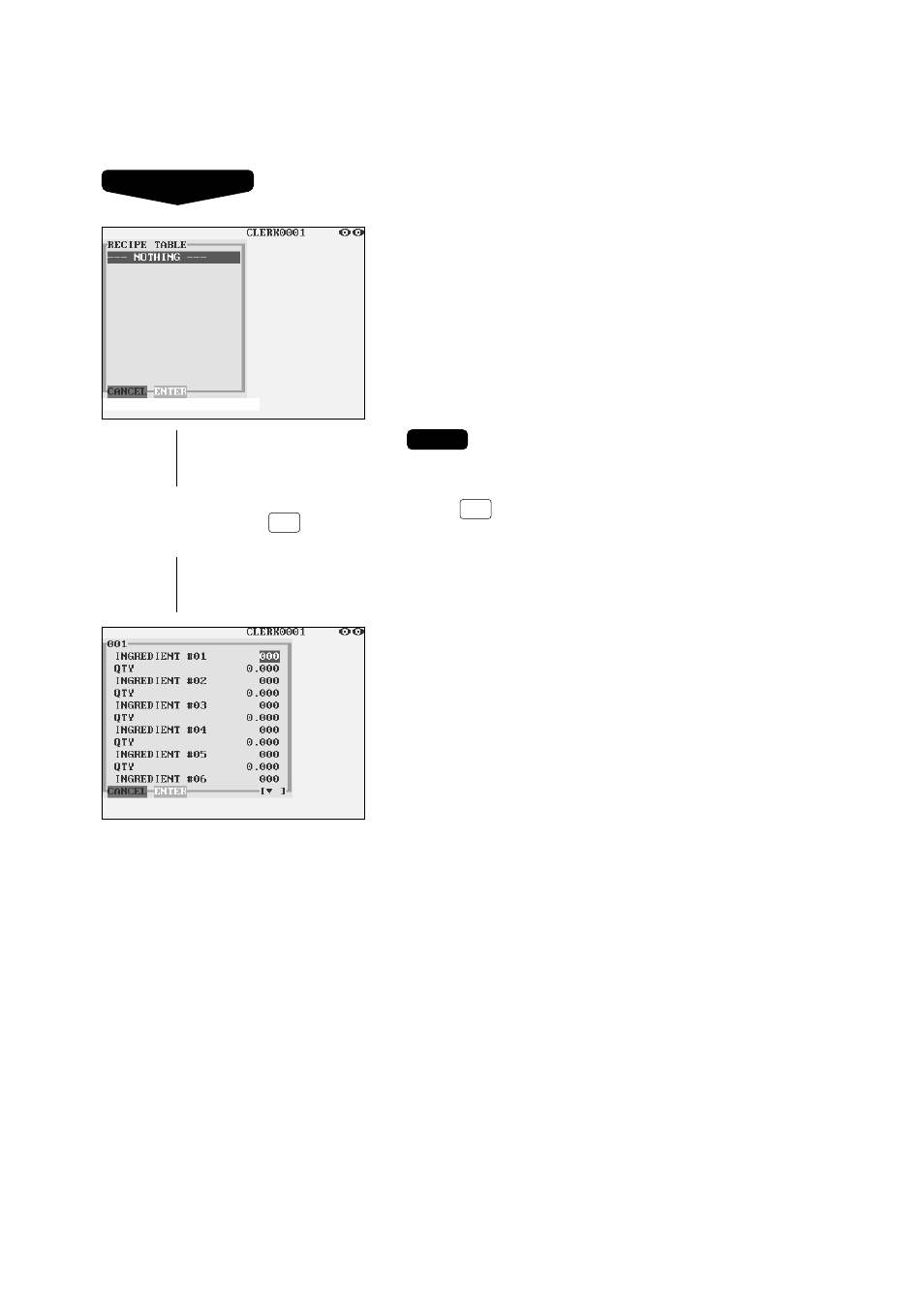 Recipe table | Sharp UP-3300 User Manual | Page 156 / 249