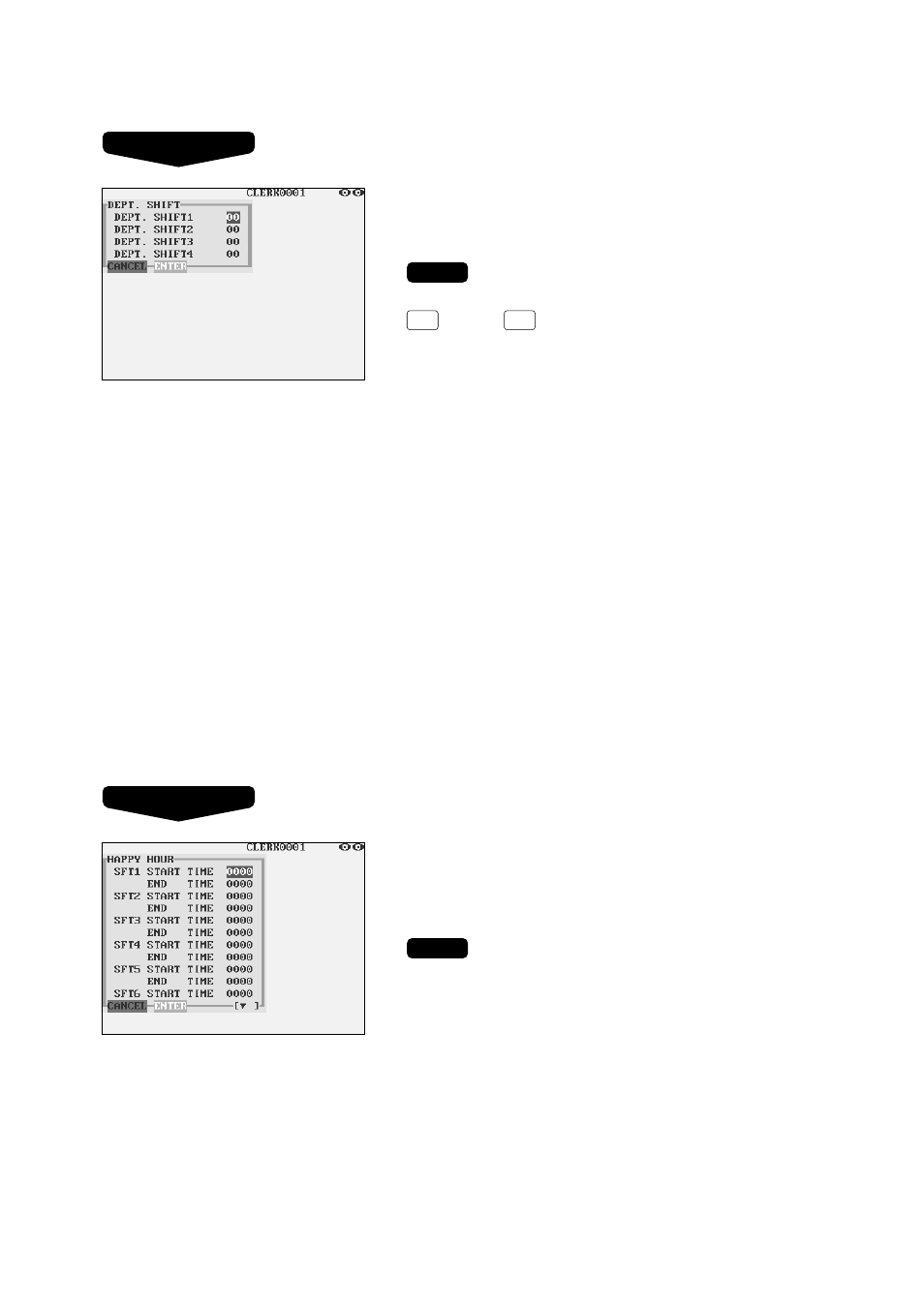 Department shift, Happy hour | Sharp UP-3300 User Manual | Page 158 / 249