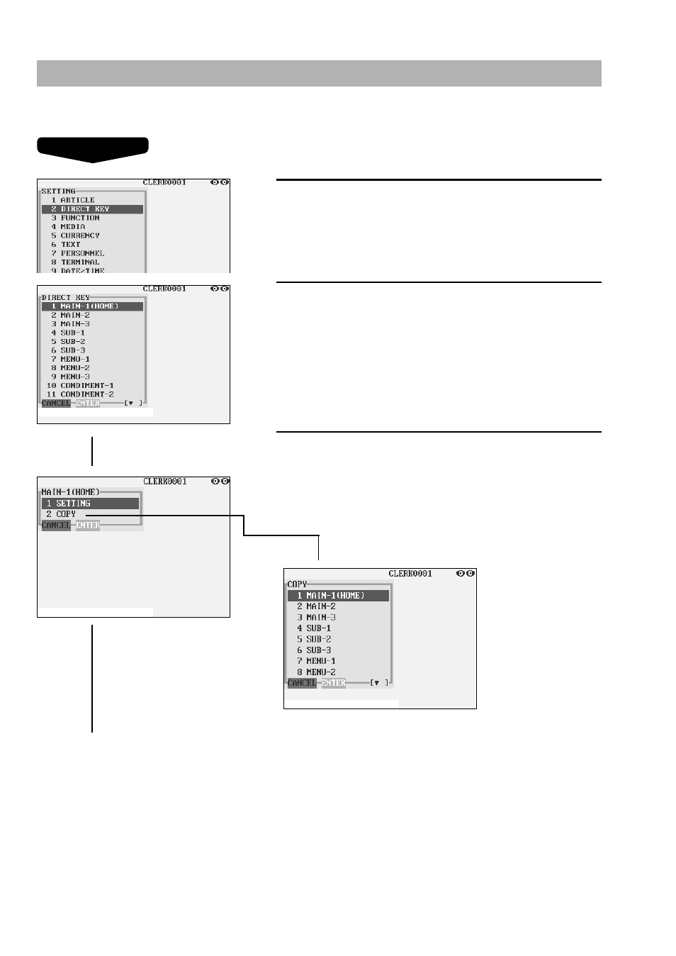 Direct key programming | Sharp UP-3300 User Manual | Page 159 / 249