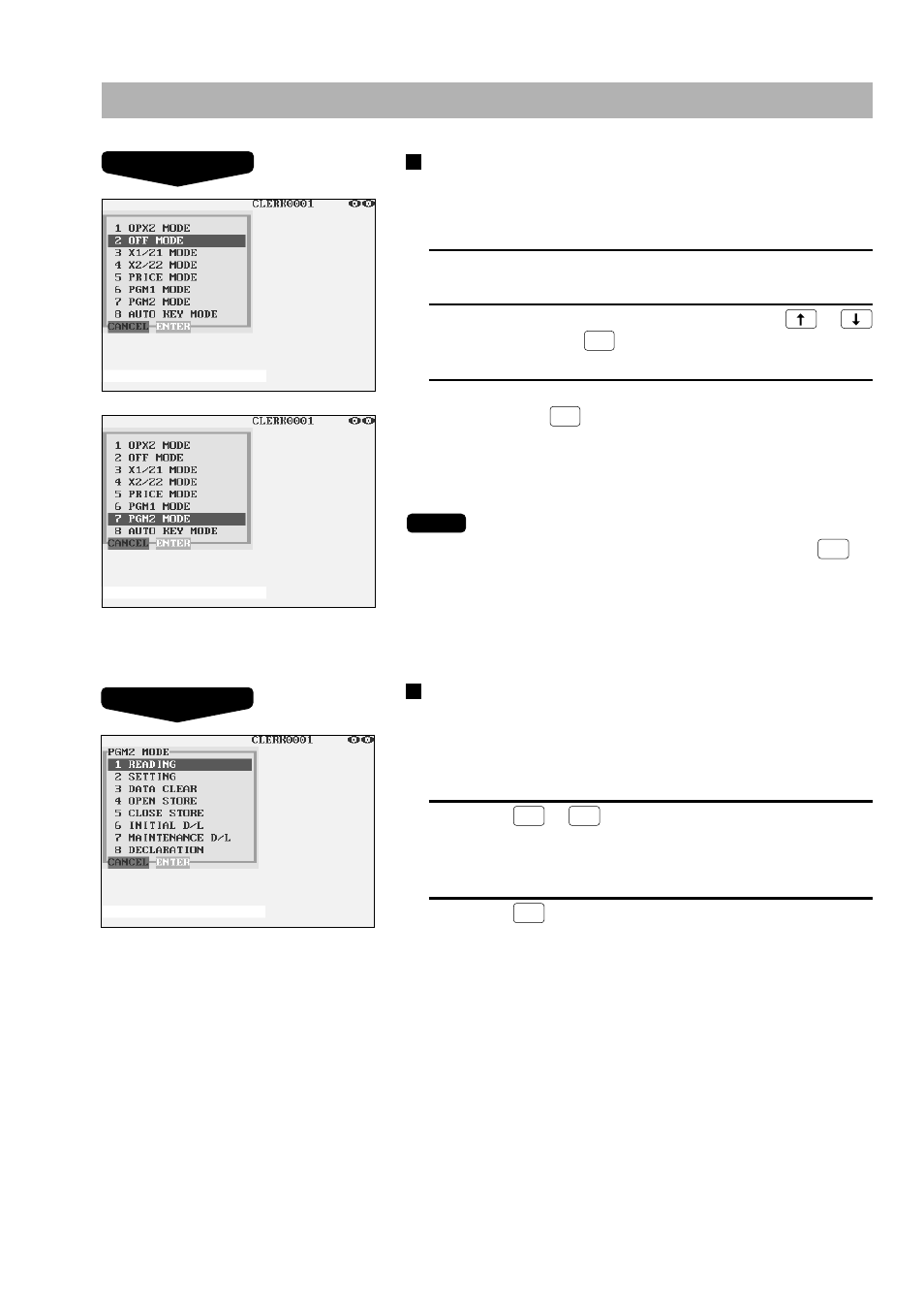 Mode selection, Selecting a mode, Returning to the mode selection window | Sharp UP-3300 User Manual | Page 16 / 249