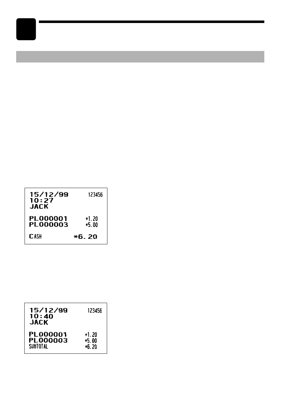 Receipts, Type of receipts | Sharp UP-3300 User Manual | Page 17 / 249