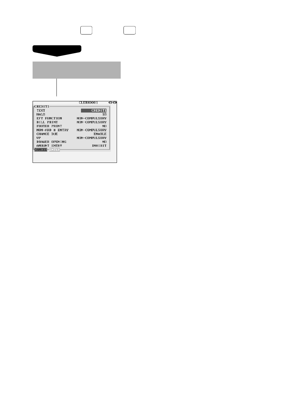 Credit key, Through | Sharp UP-3300 User Manual | Page 170 / 249