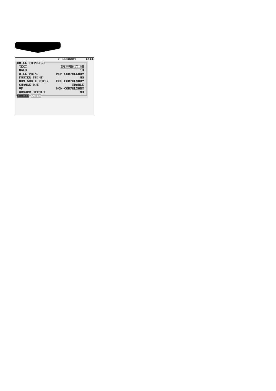 Hotel transfer key | Sharp UP-3300 User Manual | Page 171 / 249