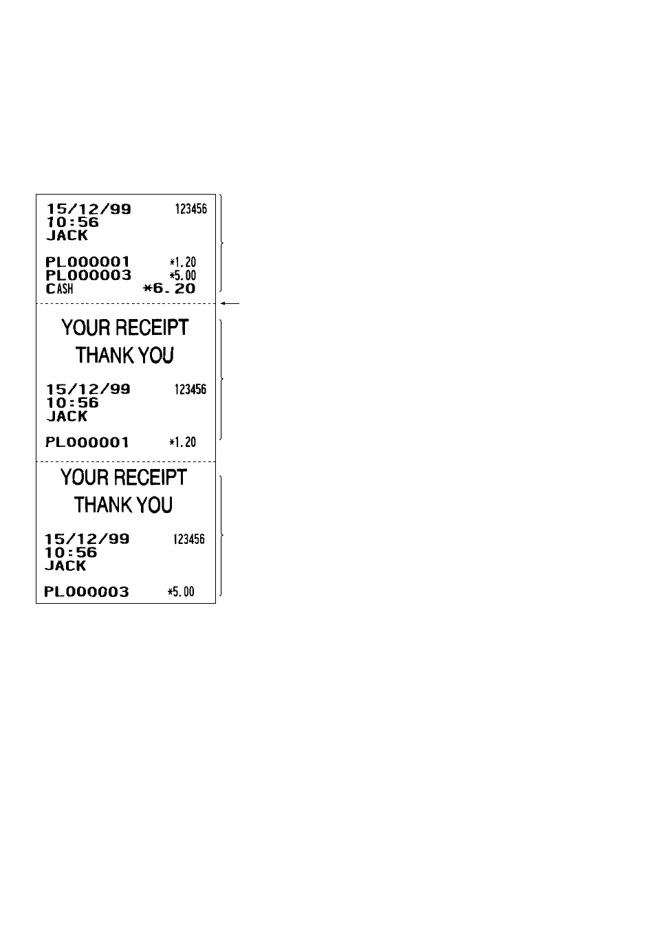 Addition + single receipt type, Double addition receipt type, Double (addition + single) receipt type | Sharp UP-3300 User Manual | Page 19 / 249