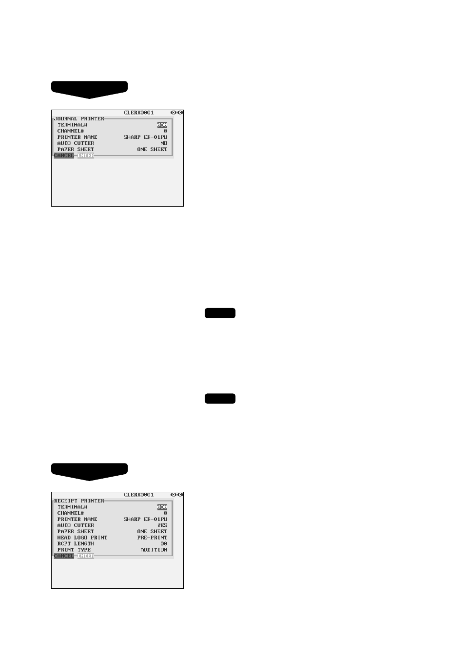 Journal printer, Receipt printer | Sharp UP-3300 User Manual | Page 208 / 249