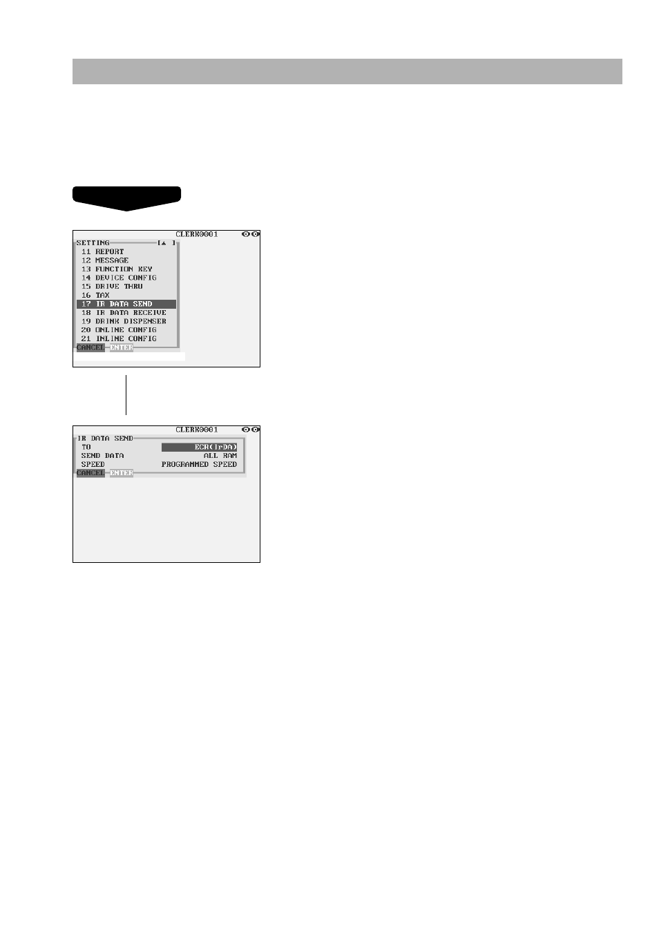 Ir data send programming, Ir data send | Sharp UP-3300 User Manual | Page 214 / 249