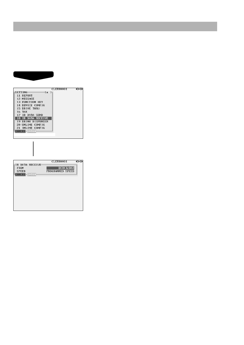 Ir data receive programming, Ir data receive | Sharp UP-3300 User Manual | Page 215 / 249