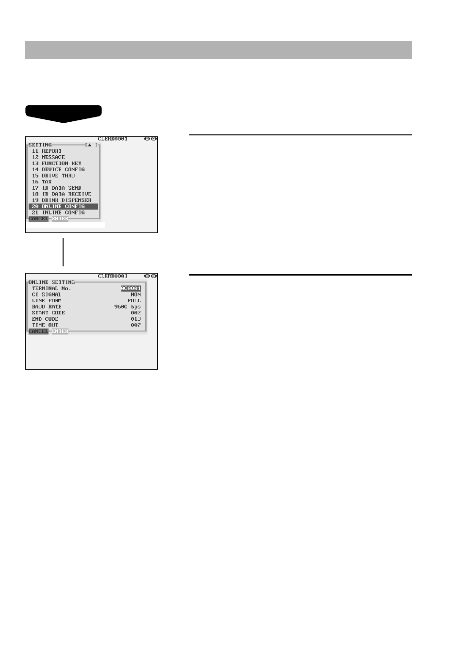 On-line configuration programming | Sharp UP-3300 User Manual | Page 219 / 249