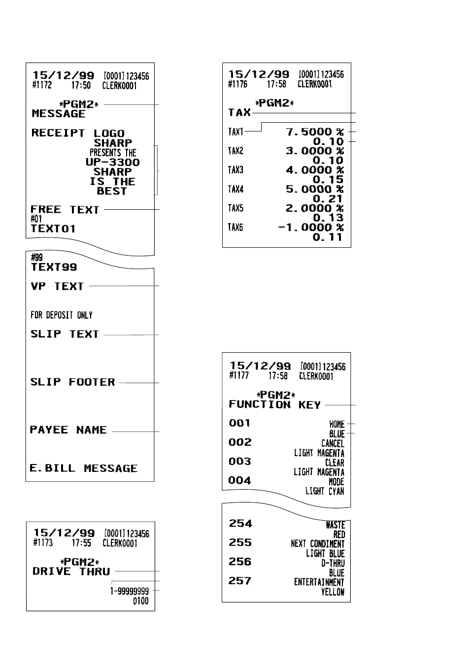 Sharp UP-3300 User Manual | Page 235 / 249