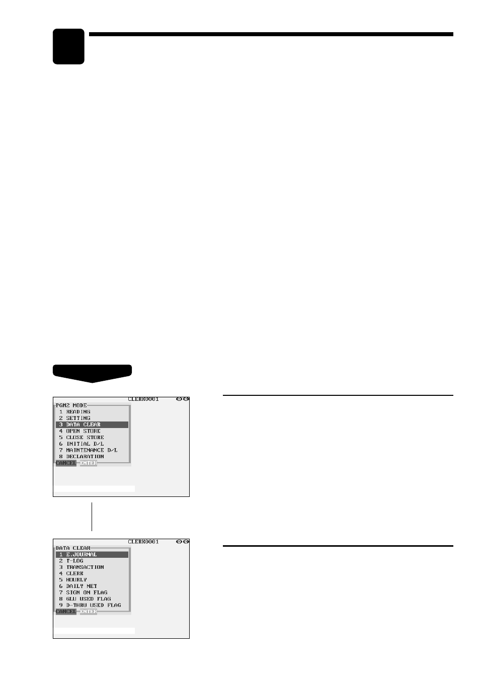 Electronic journal/data clear | Sharp UP-3300 User Manual | Page 242 / 249