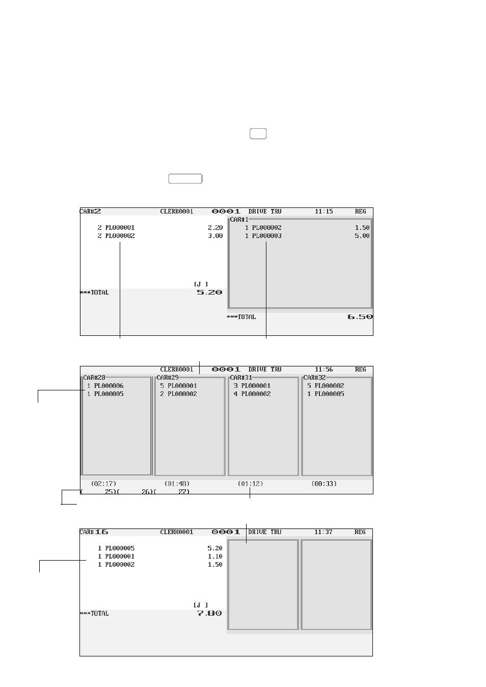 Drive-through function | Sharp UP-3300 User Manual | Page 67 / 249