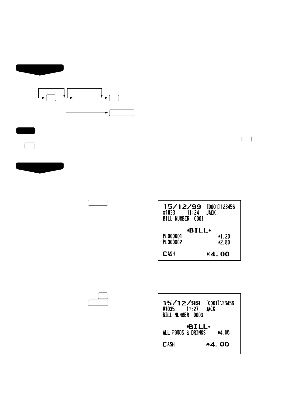 Bill printing | Sharp UP-3300 User Manual | Page 73 / 249