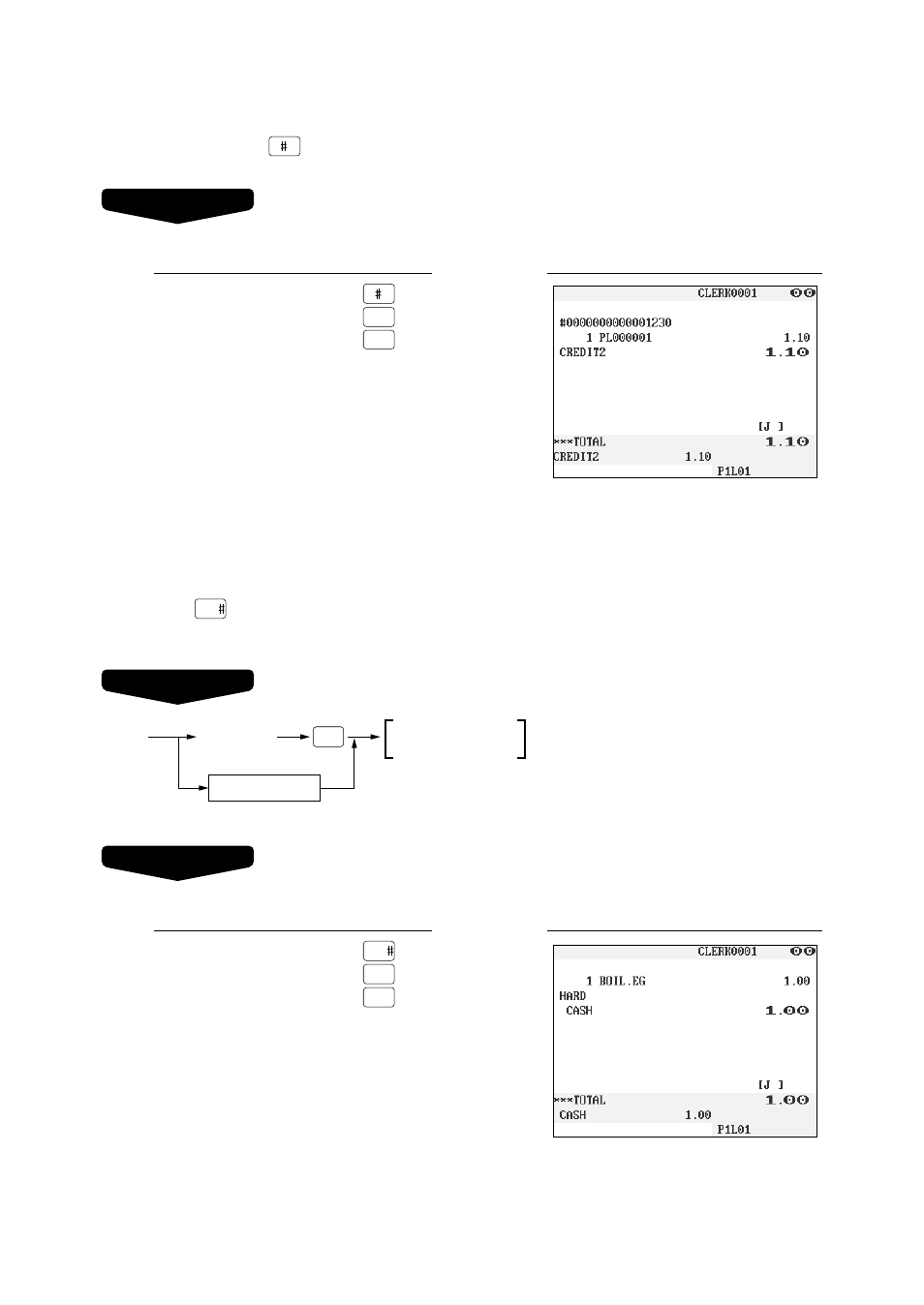 Printing of non-add code numbers, Printing of free text | Sharp UP-3300 User Manual | Page 82 / 249