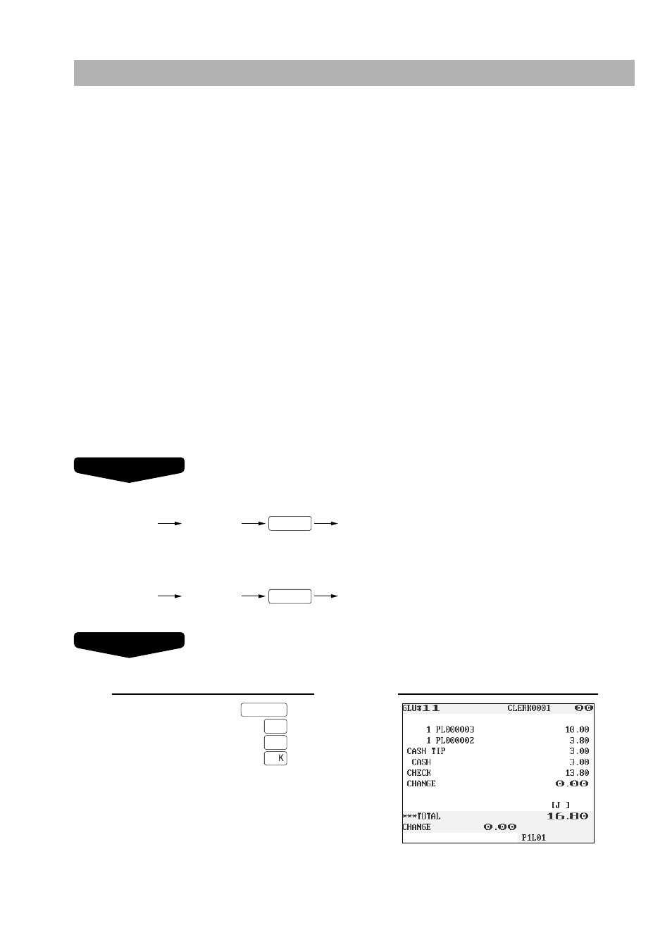 Payment treatment, Tip-in entries | Sharp UP-3300 User Manual | Page 84 / 249